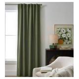 Better Homes & Gardens 100% Blackout Linen Blend Single Curtain, 50x63, Dark Cilantro