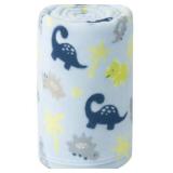 Blue Dinosaurs Plush Baby Blanket for Infant Boys, Soft Toddler Blanket, Keep Your Cozy and Warm, Baby Blankets for Boys, Machine Washable.