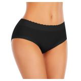 DERCA Butt Lifter Panties Padded Underwear for Women Seamless Booty Pads Hip Enhancer Panty (#A1 Black (Briefs),Medium)