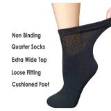 VEIGIKE Women Extra Wide Loose Fit Diabetic Socks Loose Fit for Wide Swollen Feet Ankle 4 pairs
