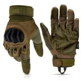 Glove Station Tactical Gloves for Men Touchscreen Utility Gear with Hard Knuckle Protection Used in Motorcycle, Airsoft, Combat, Police, Shooting & Outdoor Work Green X-Large