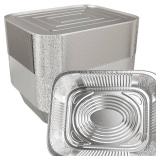 Aluminum Pans With Lids 9x13 [10 Sets] Aluminum Foil Pans Trays With Lids - Half Size Tin Foil Disposable Pans For Baking, Roasting, Cake Serving Dishes, Catering Supplies, Steam Table Chafing