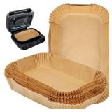 BYKITCHEN Air Fryer Liners for Ninja FG551/DG551/IG651 Foodi Smart XL Indoor Grill, Set of 100, Rectangle Air Fryer Parchment Paper Liners, Ninja Foodi XL Grill Accessories