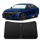INSAUTO Foldable Windshield Sun Shade for Honda Accord 2018-2022, Heat & UV Protection Car Sunshade with Storage Bag, Keep Interior Cool & Easy Installation