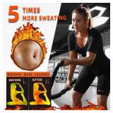 CEPORASK Sauna Suit For Women Weight Loss Workout Sweat Vest Waist Trainer Plus Size Shirt Gym Slimming Shapewear Full Body(M)