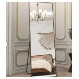 Rectangular Full Length Floor Mirror in Black