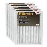 Filtrete Clean Living Basic Dust AC Furnace Air Filter  MPR 300  20 x 30 x 1-Inches  6-Pack
