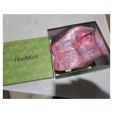 HOCHFART Cowgirl Boots For Women Embroidered Pointed Toe Western Boot Chunky Low Heel Pull-On Short Cowboy Boots Wide Calf Country Ankle Booties, Pink, Size 8