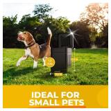 Small Dog Poop Trash Can Outside, 1.3 Gal Stainless Steel Dog Waste Trash Can, Waterproof Small Poop Bucket Outdoor with Lid, Poop Pail for Dogs, Dog Poop Bin Outdoor with Odor Control (Black)