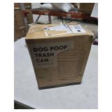 Small Dog Poop Trash Can Outside, 1.3 Gal Stainless Steel Dog Waste Trash Can, Waterproof Small Poop Bucket Outdoor with Lid, Poop Pail for Dogs, Dog Poop Bin Outdoor with Odor Control (Black)