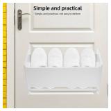 DOITOOL Ultra-Thin Wall Mounted Shoe Rack Space Saving Shoe Storage Organizer for Home Dorm Room and Rv No Punching Hanging Shelf 15.7 X 10.2 X 4.7 Inches