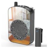 PRUNUS A10 Voice Amplifier Wireless with Lavalier Microphone Charging &Storage,Portable Voice Amplifier with Laple Mic Speaker,Mini Voice Amplifier for Classroom,Speech,Training Outdoor (Black)