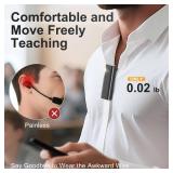 PRUNUS A10 Voice Amplifier Wireless with Lavalier Microphone Charging &Storage,Portable Voice Amplifier with Laple Mic Speaker,Mini Voice Amplifier for Classroom,Speech,Training Outdoor (Black)