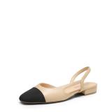 DREAM PAIRS Slingback Ballet Flats for Women Square Cap Toe Low Heel Dress Shoes Comfortable Work Flats for Office Party Wedding Business Casual,Size 7,Nude,DWUMFA2556