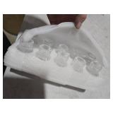 Glasseam Small Candle Stick Holder: Crystal Clear Glass Candle Holder Set of 10, Modern Taper Candle Holders for Table Centerpiece, Ribbed Tapered Candlestick Holders for Dining Room Decoration