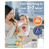 Bottle Warmer, GROWNSY 8-in-1 Fast Baby Milk Warmer with Timer for Breastmilk or Formula, Accurate Temperature Control, with Defrost, Sterili-zing, Keep, Heat Baby Food Jars Function