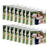 Airsnigi 4x6 Acrylic Frames 16 Pack, 20mm Double Sided Magnetic Picture Frames Bulk Display Stand Self Standing Clear Photo Frames for Wedding Birthday Baby Shower Picture Holder