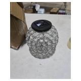 Solar Lantern Hanging Outdoor Christmas Decorative, Dual LEDs Dia 7.5ââ Color Changing and Cool White Crystal Globe Hanging Lights Waterproof with S Hooks Decor in Garden, Pathway, Front Doo