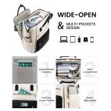 LOVEVOOK Laptop Backpack for Women, 17 Inch Work Teacher Nurse Bag with Laptop Compartment, Large Capacity Business Computer Backpack Purse with USB Port, Stylish Casual Daypack for Travel