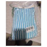 BTFBM Women Casual Summer Dresses Short Sleeve Striped Midi Dresses Decorative Button Ribbed Knit Party Dress(Light Blue,Large)