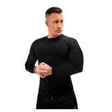 FUXERT Sauna Shirt for Men Long Sleeve Sauna Suit Heat Trapping Workout Shirts Sweat Enhance Vest for Workout Sports(BK XL)