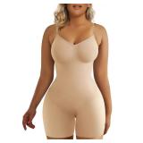 SHAPERX Shapewear for Women Tummy Control Bodysuit Mid Thigh Butt Lifter Body Shaper Shortsï¼SZ5218-2-Beige-2XL/3XL