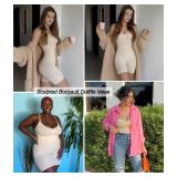 SHAPERX Shapewear for Women Tummy Control Bodysuit Mid Thigh Butt Lifter Body Shaper Shortsï¼SZ5218-2-Beige-2XL/3XL