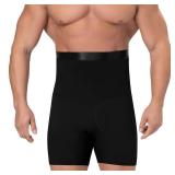 FlyJumper Tummy Control Shorts High Waist Slimming Shapewear for Men Medium Black