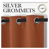 NICETOWN Blackout Curtain Blind for Bedroom, Single Panel, W42 x L45 inches, Burnt Orange, Thermal Insulated Grommet Blackout Room Darkening Drape/Drapery