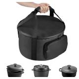 SIRUITON Dutch Oven Bag,Suit for 14 Inch Dutch Oven, Carry Bag with Extra Inner Crossed Straps & Pockets