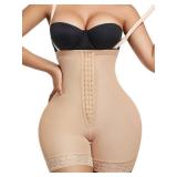 IIXWUQ Fajas Colombianas Moldeadoras Shapewear Tummy Control Post Surgery Compression Butt Lifter for Women Beige L