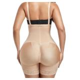 IIXWUQ Fajas Colombianas Moldeadoras Shapewear Tummy Control Post Surgery Compression Butt Lifter for Women Beige L