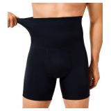 TAILONG Mens Shapewear Tummy Control Shorts Compression Underwear Slimming Body Shaper Boxer Briefs Black M