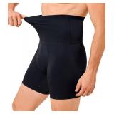 TAILONG Mens Shapewear Tummy Control Shorts Compression Underwear Slimming Body Shaper Boxer Briefs Black M