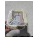 PACKISM TSA Approved Toiletry Bag 3 Medium, Clear Makeup Bags with Handle Large Opening, Clear Toiletry Bags Fit Carry-on Travel Essentials, Quart-sized Travel Bags for Toiletries, Multicolor