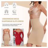 JOYSHAPER Shapewear Dress Half Slip for Women Under Dresses Half Skirt High Waist Slips Dress Built in Shapewear Nude L