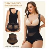 Irisnaya Body Shaper for Women Tummy Control Shapewear Bodysuit Seamless Faja Colombian Butt Lifter Waist Trainer Girdles (Black, Small)
