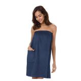 SIORO Women Bath Towel Wrap Robe, Soft Cotton Terry Spa Cloth, Plush Adjustable Closure for Shower, Travel, Pool, Gym