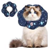 ComSaf Soft, Protective Adjustable Cat Cone Collar to Stop Licking After Surgery, Comfortable Lightweight Elizabethan Collar for Large Cat and Small Dog, Dog Recovery Collar Prevents Licking Wounds