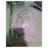 siliteelon Button Down Dress Shirts for Women Striped Shirts Long Sleeve Casual Collared Office Work Shirt with Pocket Pink and White Medium