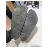 FITORY Womens Flat Sandals with Cork Footbed, Open Toe Slides Adjustable Slip On Slippers for Summer Black Size 11