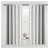 Geomoroccan Ombre 100% Blackout Curtains 63 Inch Length 2 Panels for Bedroom Living Room Grey White Gradient Patterned Room Darkening Noise Reducing Thermal Rod Pocket Window Treatment Drapes