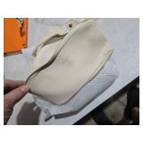 EACHY Travel Makeup Bag, Large Capacity Cosmetic Bags for Women, Waterproof Portable Open Flat Toiletry Bag Make up Bag with Divider and Handle, Christmas Gifts (White, Medium)