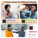 Neck Heating Pad Cordless, Rechargeable Heated Scarf with 5000mAh Power Bank, Portable Neck Warmer with 3 Heating Levels, Heating Pad for Neck Pain Relief and Stiffness, Christmas Gift, Grey