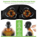 cotsoco Neck Massager,Shiatsu Shoulder and Back Massager with Heat, Electric Deep Tissue Massage Pillow for Body Muscle Pain Relief,Best Gifts Mom Dad Women Men,Home, Office Car Use
