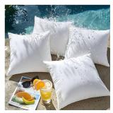 Phantoscope 18 x 18 Pillow Inserts - Pack of 4 Outdoor Water Resistant Throw Pillow Inserts Hypoallergenic Square Decorative Couch Sham Cushion Stuffer - 18 Inches