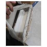 Califortree 11x11 Shadow Box Frame with Linen Back - Sturdy Rustic Memory Display Case of Flower, Pictures, Medals and More, Distressed White