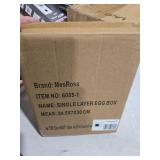 MesRosa Egg Holder for Fridge, Automatically Rolling Egg Storage Container for Refrigerator,Large Capacity Egg Organizer for Fridge with Lid,Clear Plastic Dispenser, Tray & Bin -1 Layer