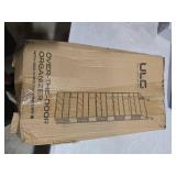 ULG 1 Pack Over Door Organizer with 5 Large Pockets 10 Mesh Side Pockets, 44 lbs Weight Capacity Hanging Storage Organizer with Clear Window Kids Toys, Shoes, Diapers, Dark Grey, 5 Layers