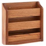 Wooden Mallet MRS1MO Rack, Wall Mount or Tabletop, Medium Oak Magazine Holder
